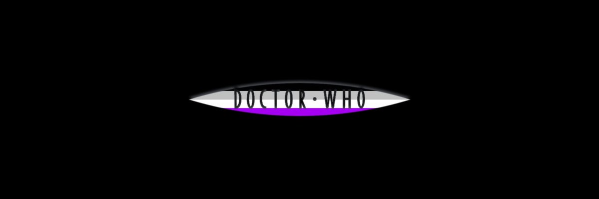 doctor who pride bannersasexual flag edition (black background)chibnall, classic, moffat & rtd era! #DoctorWho  #Pride  @friendoface @WhoQueer