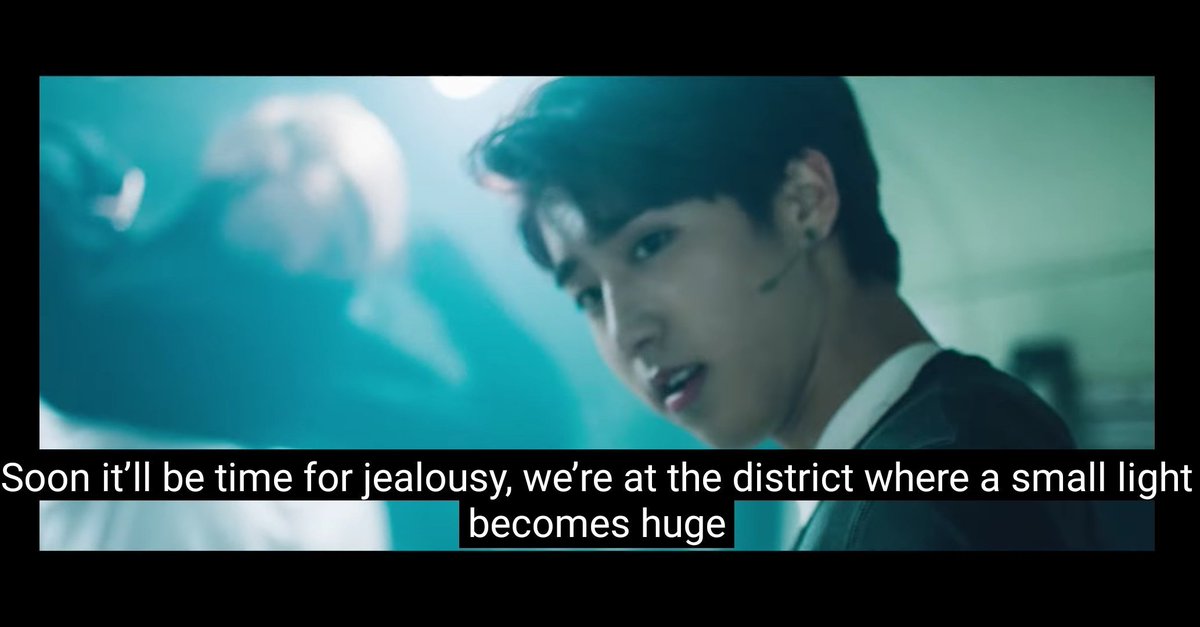 2.3 DISTRICT 9↬ lyrics:└ revolt against people who don't understand us└ introduce misunderstood stray kids└ district 9 as shelter for stray kids└ figuring out their identity