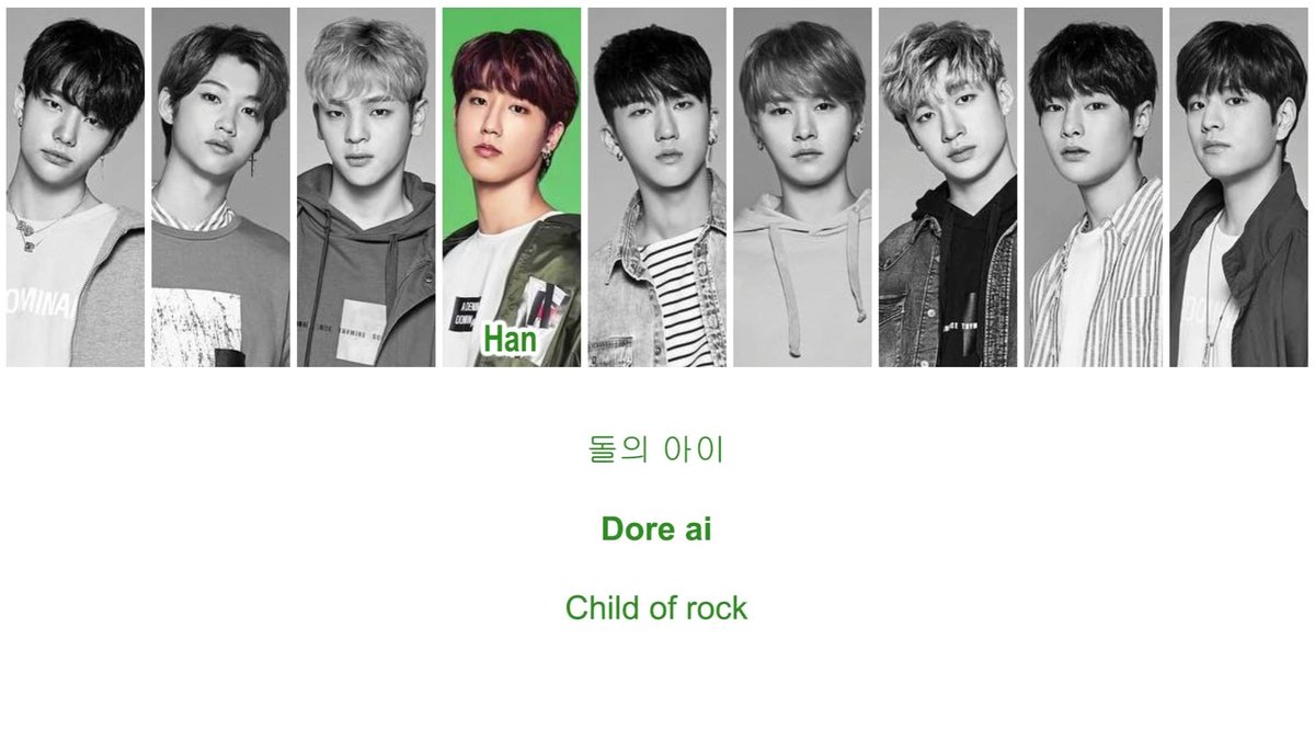 5.3 ROCK (돌)↬ wordplay:└ 또라이 (ddorai) - weirdo, freak└ in lyrics: 돌의 아이 (dore ai) - rock's child• it's like a censor of bad word, also probably that's why they pick word rock as a main theme of this song - they are losing their minds, so they want to be a rock.