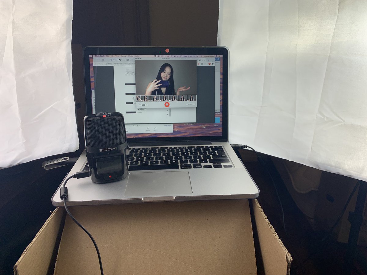 My makeshift studio setup du jour recording for the <a href="/RNCMPRiSM/">RNCM PRiSM</a> ‘Generating The Future’ event on 15 Jun with words by #AI and music by <a href="/Robert_Laidlow/">Robert Laidlow @robertlaidlow.bsky.social</a> 🔦🎙🔦