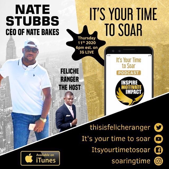 itsyourtimetos1's tweet photo. Soar Nation we are back with @natebakes242  in a conversation on IG live Thursday 11th, 2020 at 6pm est.  We will be taking cupcakes, black lives matter, business and covid 19. Stay tuned!
#podcastersunite #soaringtime

https://t.co/nnU3UV5ka6 https://t.co/m0zEZkCwDQ