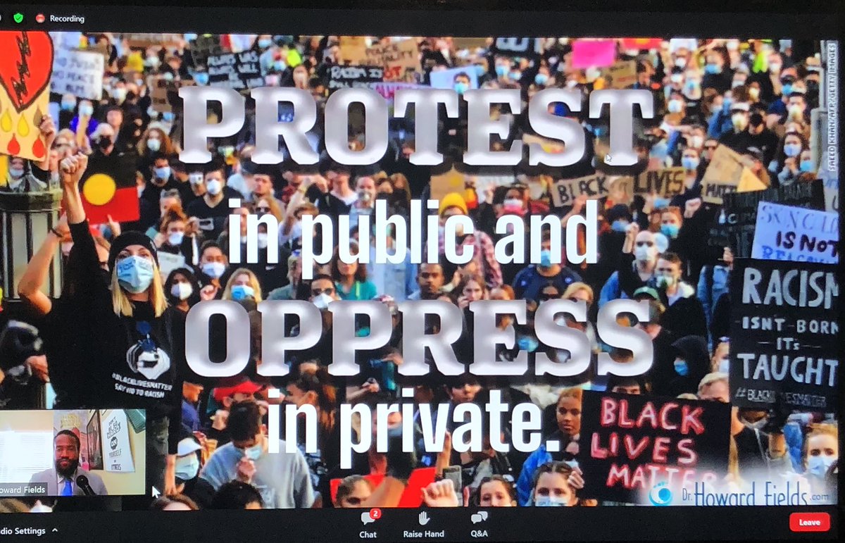 We cannot “protest in public and oppress in private”. Discussing racism in schools #saysomething @HeFields3