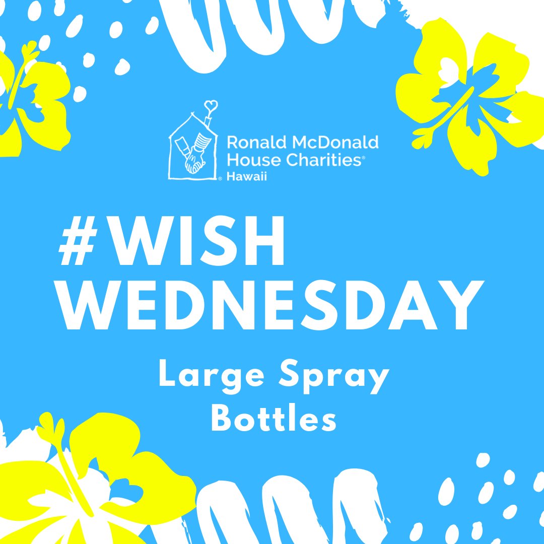 Keeping our home away from home clean and safe is our top priority for our susceptible keiki. Schedule a no contact drop off or send by mail by contacting info@rmhchawaii.org, shop @amazonsmile <a href="/target/">Target</a> <a href="/walmart/">Walmart</a> for delivery to our door, shop our wish list: smile.amazon.com/hz/wishlist/ls…
