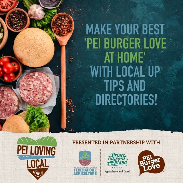 PEIBurgerLove's tweet photo. Burgers for dinner is a GREAT idea! Make yours at home with fresh, local ingredients from PEI farmers and producers. See how easy it is to #LocalUp at https://t.co/CRTUPpsmhm https://t.co/oEABM1afgz