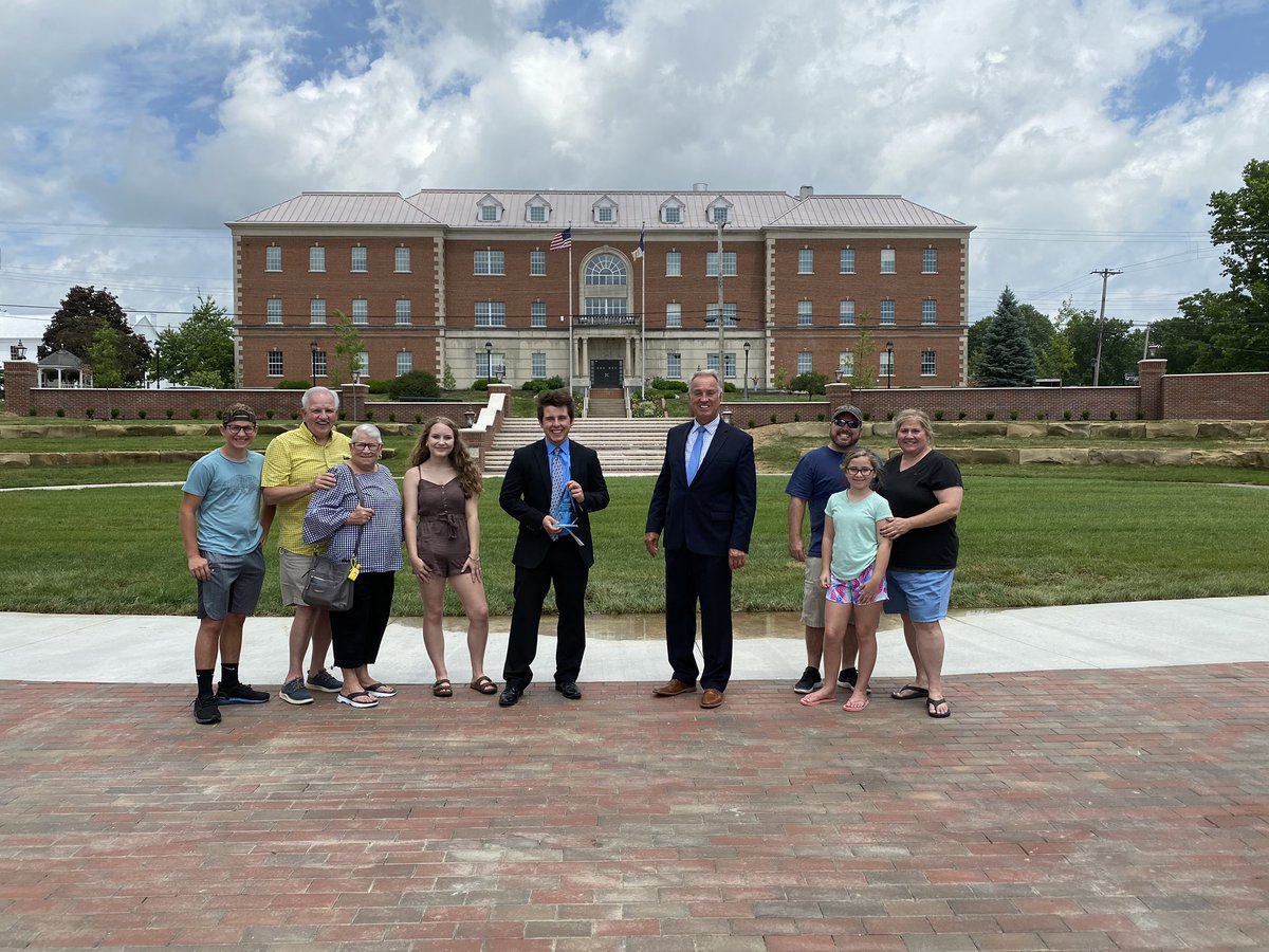 BooneCountyKy's tweet photo. As President of the KY Association of Counties (KACO) Judge/Executive Gary Moore presented @KACo Presidential Scholarship to Boone County graduate, Bryce Chenot. Bryce will be attending NKU in the fall and major in Education. @judgegarymoore @Boone_County @BCHS_Rebels1955 @nkuedu https://t.co/CxKFjciVTO