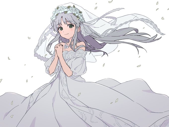 「hair flower wedding dress」 illustration images(Latest)｜11pages