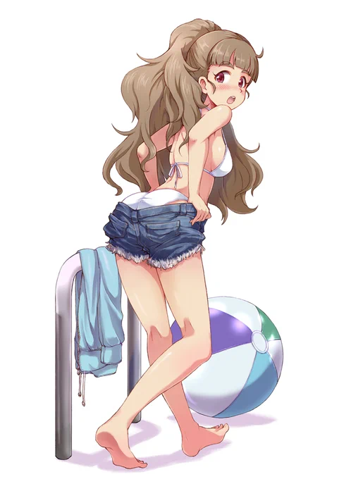 白水着な奈緒

…流石に水着は早いかもだけど、連日30℃越えたから描いてもいいって誰かが言ってた 