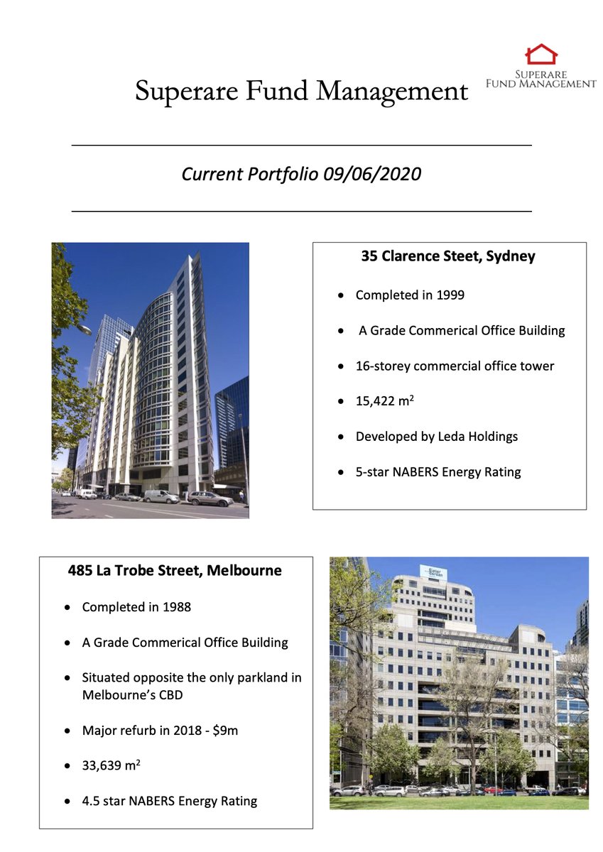 SuperareF's tweet photo. INVESTORS! Here at Superare Fund Management, we have an extremely strong portfolio which is not one to miss out on. Both Assets are located in Prime CBD areas of Sydney &amp; Melbourne, boast A grade standard and very high energy ratings. Any interest, get in touch. https://t.co/RWgj5LTIna