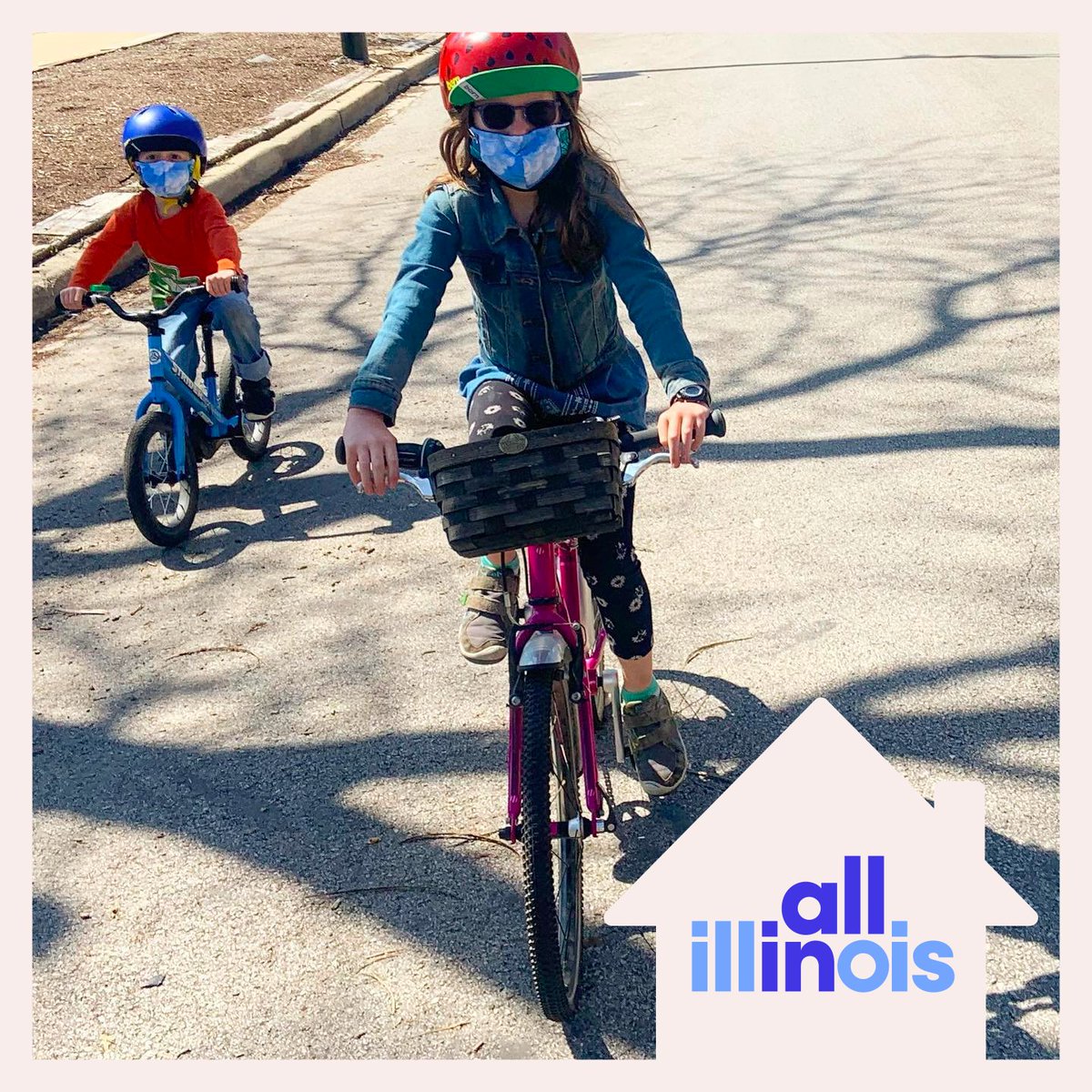 When you can't be six feet apart, remember to wear a mask or face covering. It's an easy and effective way to stop the spread of #COVID19. Let's be #AllInIllinois.