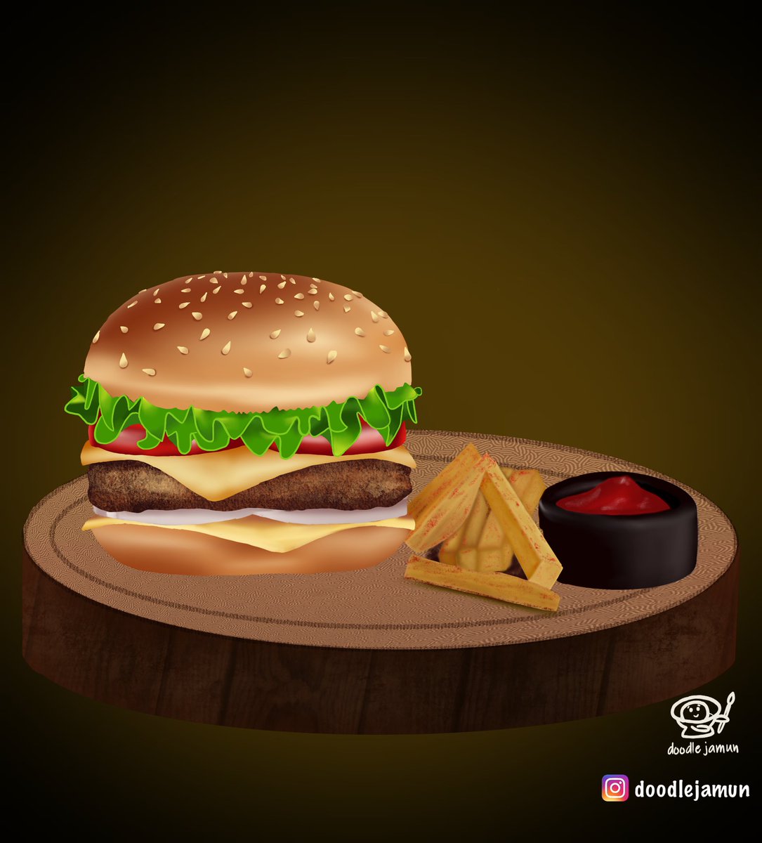 doodlejamun's tweet photo. Let’s start eating!!! #digitalart #digitalartbeginner #DigitalArtist #burgerking #doodlejamun #artistoninstagram #artoftheday 
Instagram Id: Doodlejamun https://t.co/ERMHuRQHCK