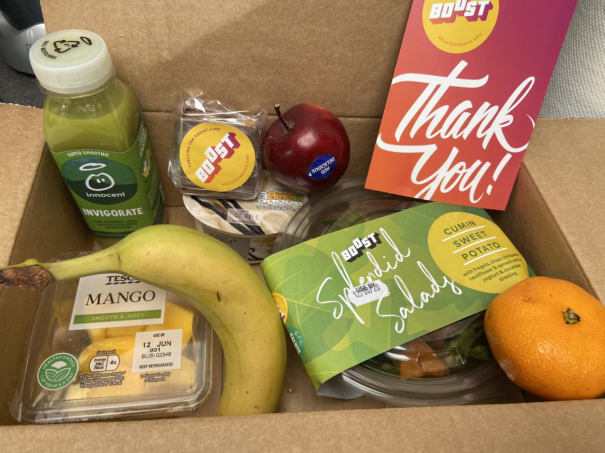 Thank you to everyone involved in the making of this #boost lunch. Brightened my rainy day whilst out in the community seeing patients 💙 #salutethenhs #NHS #nursingassociateapprentice #NAA