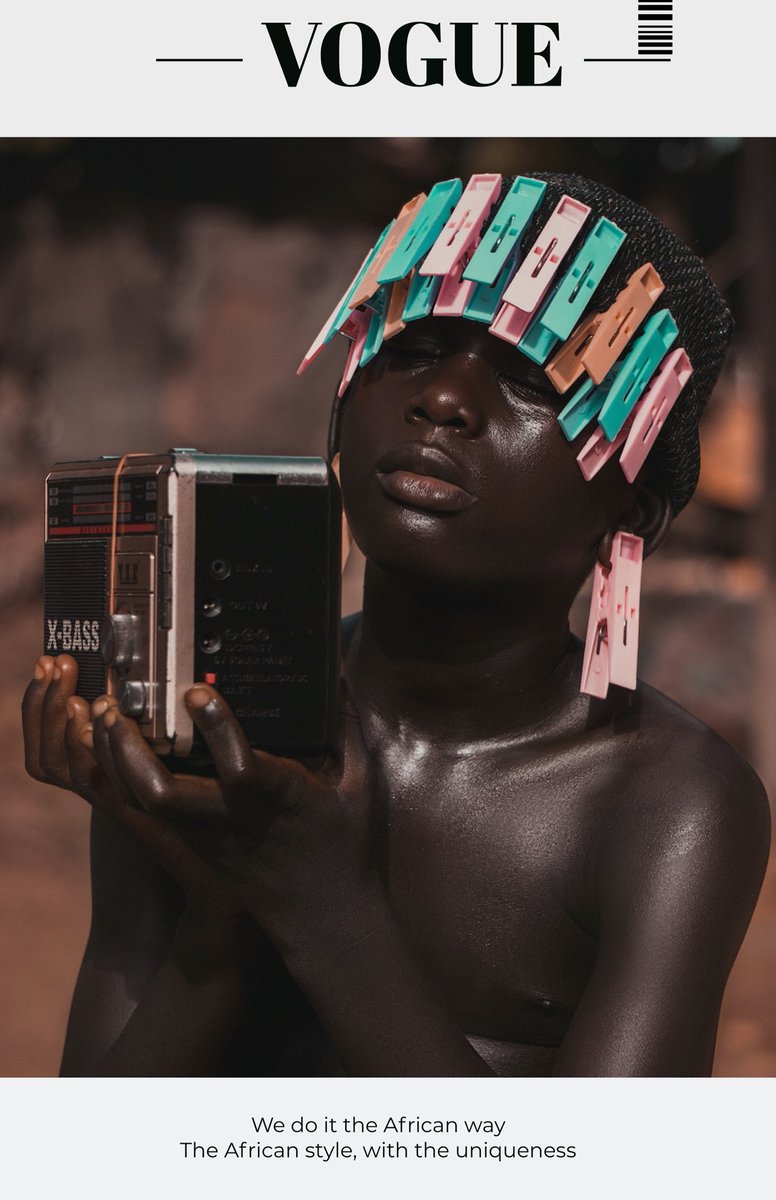 mcBlithe's tweet photo. Because hushpuppi is trending should not take away the attention from this wonderful piece of art that celebrates the uniqueness of been black the uniqueness of being an African descendant
Btw who is woodberry please 
#VogueChallenge #voguechallange https://t.co/rjf3Qi4goG