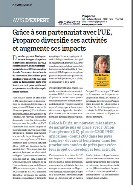 Proparco (@proparco) on Twitter photo Dans son numéro spécial Afrique/Europe, <a href="/jeune_afrique/">Jeune Afrique</a>
donne la parole à <a href="/CamilleSeverac/">Camille Severac</a> : "Grâce à son partenariat avec l’<a href="/EU_Commission/">European Commission</a> Proparco diversifie ses activités et augmente ses impacts" ➡️ issuu.com/difcom/docs/ja… Dans son numéro spécial Afrique/Europe, <a href="/jeune_afrique/">Jeune Afrique</a>
donne la parole à <a href="/CamilleSeverac/">Camille Severac</a> : "Grâce à son partenariat avec l’<a href="/EU_Commission/">European Commission</a> Proparco diversifie ses activités et augmente ses impacts" ➡️ issuu.com/difcom/docs/ja…