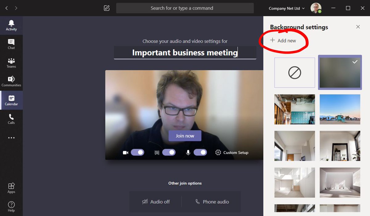 Great news - #MicrosoftTeams has added a button for adding Custom Backgrounds - no more searching through folders to add your own! #Microsoft <a href="/MicrosoftTeams/">Microsoft Teams</a>