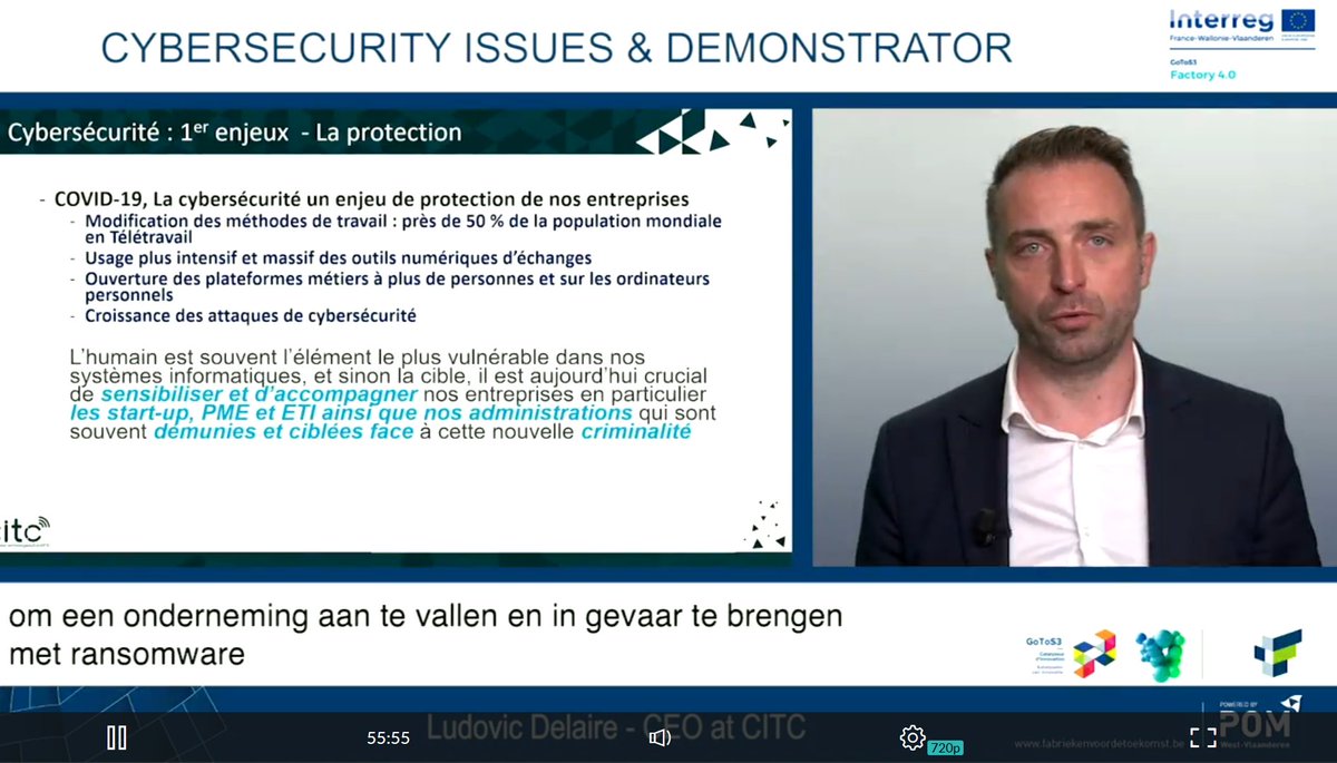 IOTcluster's tweet photo. Webinar #cybersecurite:un enjeu pour les PMEs @interreg_gotoS3 projet européen #Factory4.0
@IOTcluster a présenté les grands enjeux cyber #transformation numérique #algorithme d'attaque, le démonstrateur #ia & #cyber⚠️ #motdepasse par défaut ➡️https://t.co/6Qp3LNBBlb https://t.co/JsYnA0rTPD