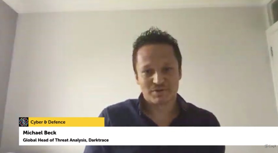 Darktrace's tweet photo. Are we prepared for the next big data breach? Our Global Head of Threat Analysis Mike Beck shared his ideas today at @cognition_x. #CogX2020 #GetTheNextTenYearsRight https://t.co/FlgKn5sp3s