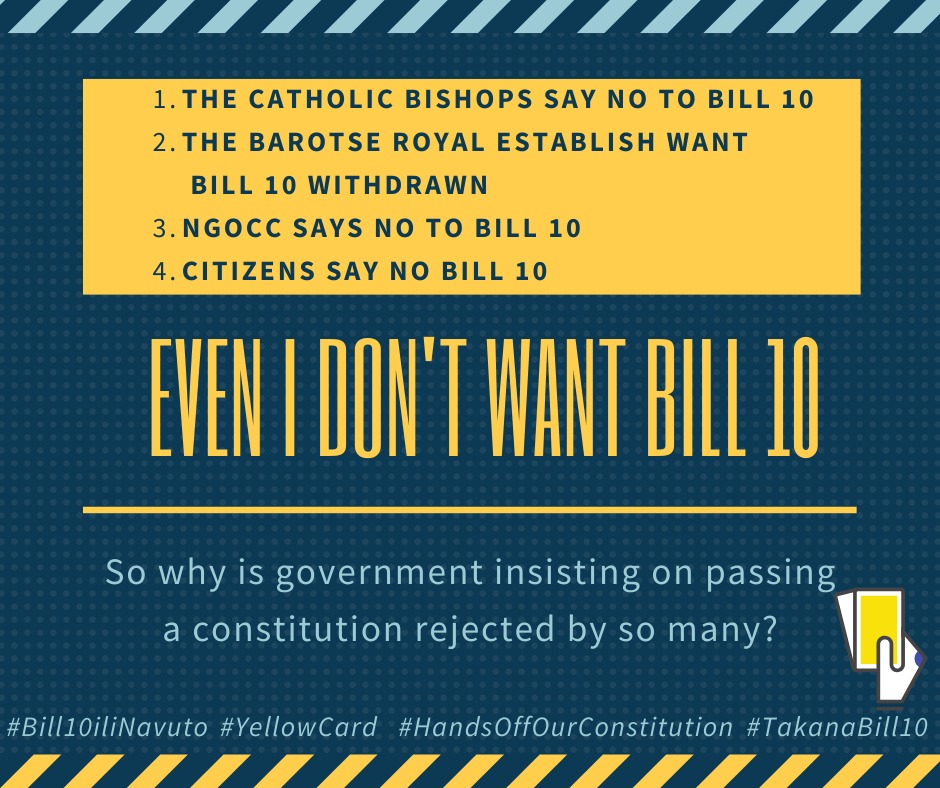 LauraMiti's tweet photo. Who exactly is government pushing Bill 10 for since so many Zambians #SayNoToBill10? https://t.co/OkegM9kRJd