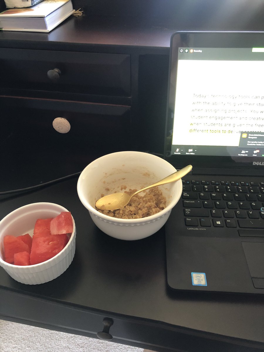 scholarsin302's tweet photo. Ready for another day of virtual learning with my brain food in a bowl (oatmeal)! Let’s grow our brains! @KISDKellerU #kelleru #virtualkelleru #kugame https://t.co/hZj0lqcJQP