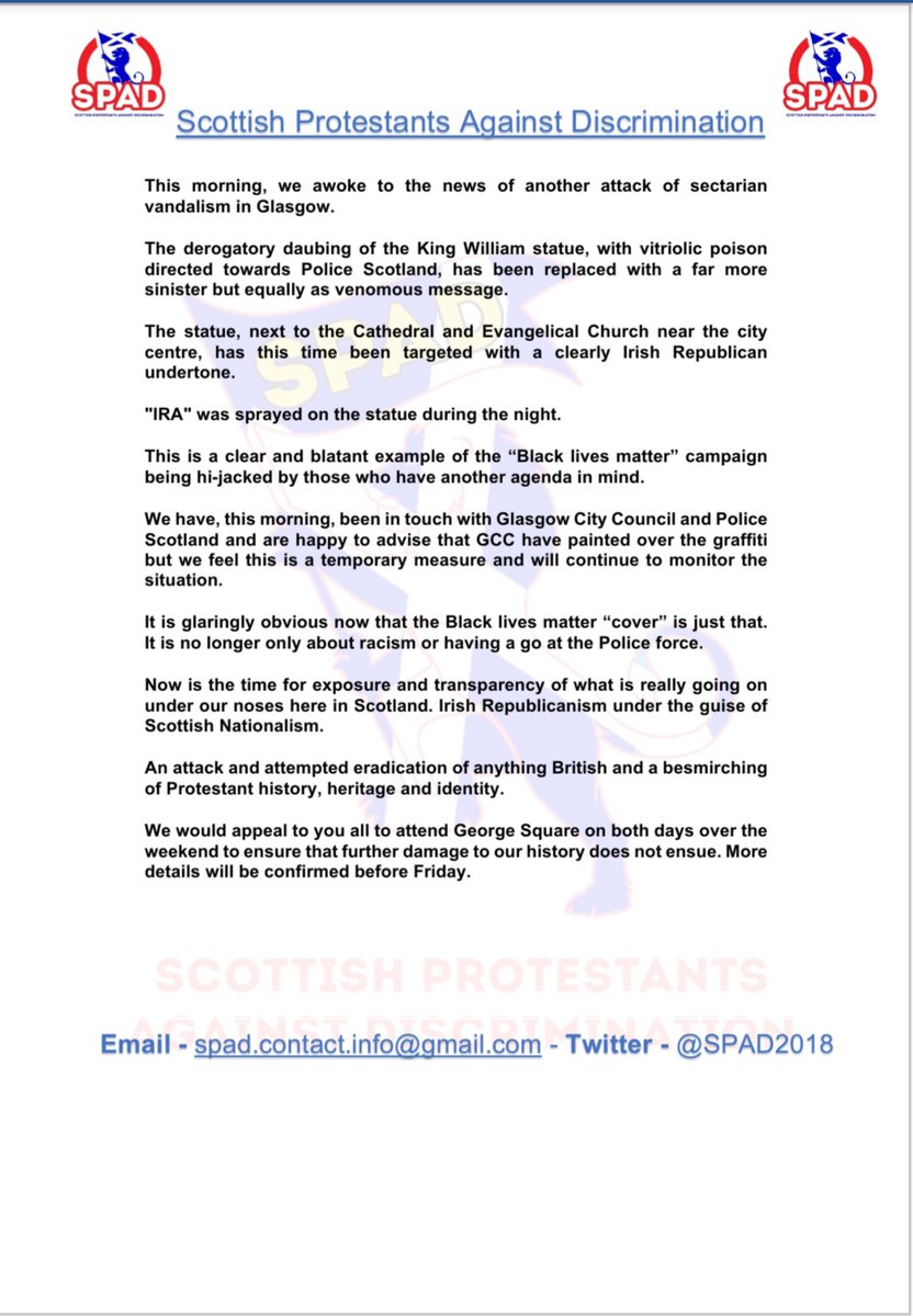Scottish Protestants Against Discrimination (@spad2018) on Twitter photo 