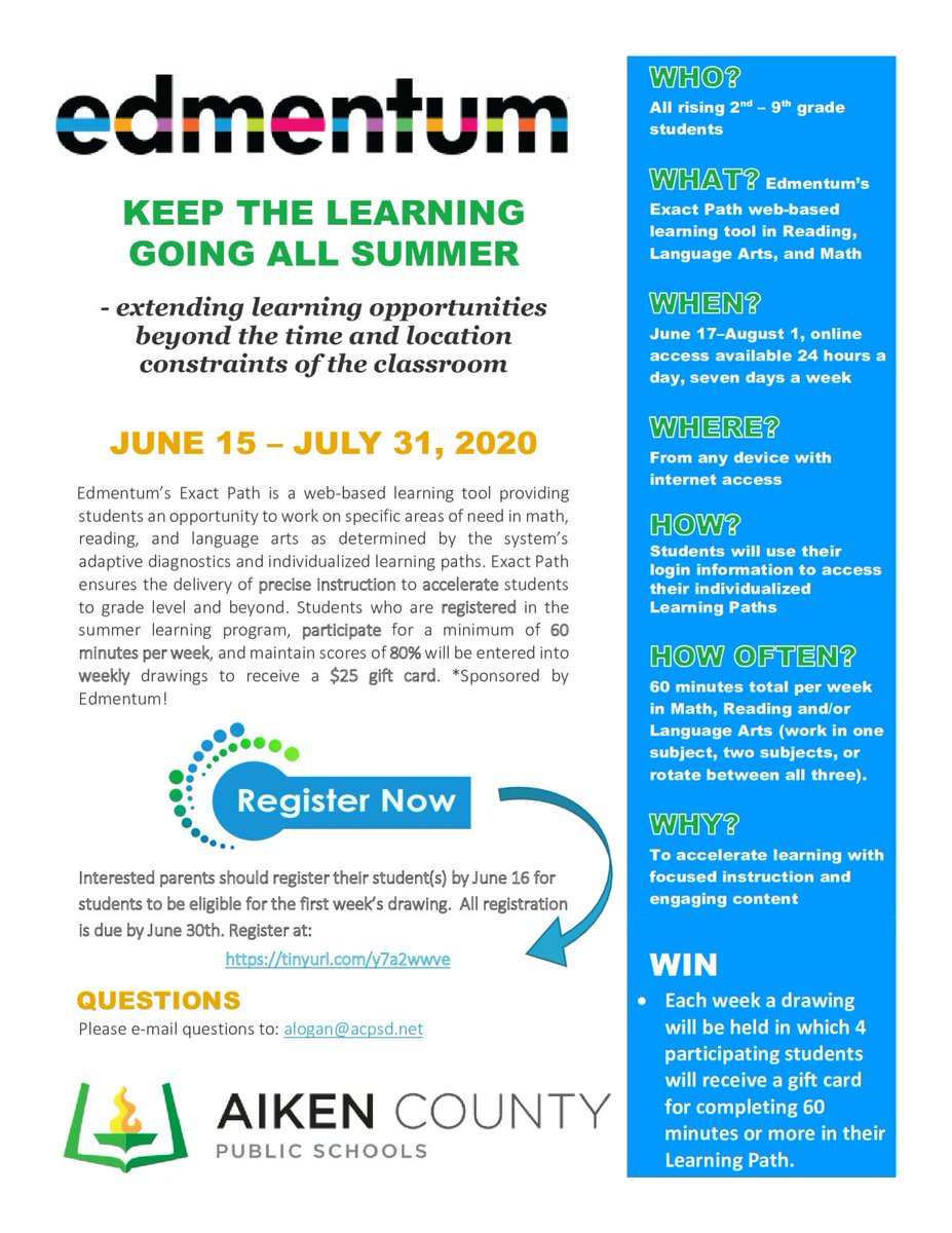 Summer Opportunity for rising 2nd- 9th graders❗️