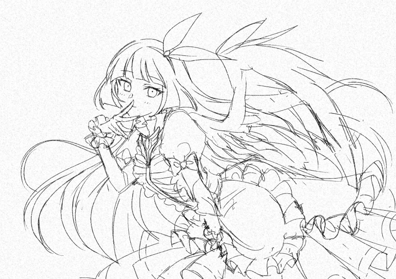 アムドゥスキアス下書き+線画 