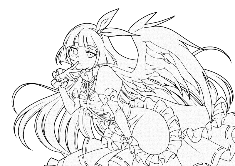 アムドゥスキアス下書き+線画 