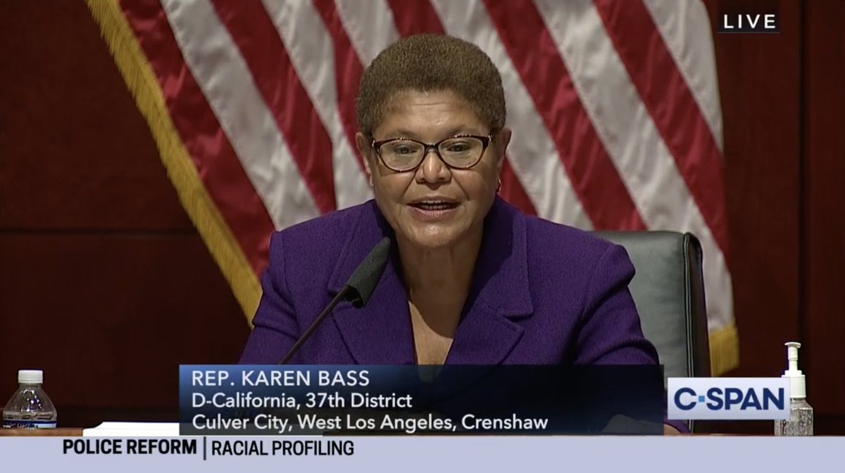 CSPAN screenshot of Rep. Karen Bass.