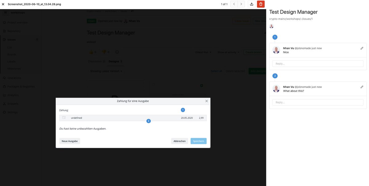 jobnomade's tweet image. Upgraded my #gitlab instance from 12.9.x -> 12.10.x -> 13.0.x and enabled LFS and hashed storage to see the Design Manager in action. Awesome to allow designers and developers collaborate. You can upload designs and annotate in git/gitlab. docs.gitlab.com/ee/user/projec…. #codeAndDesign