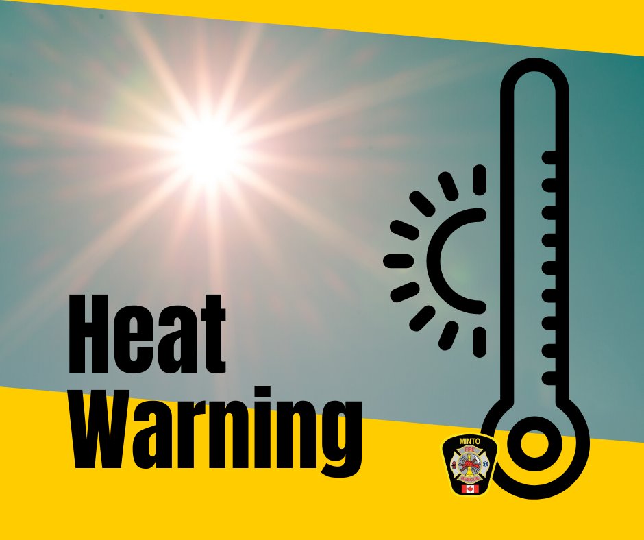 mintofiredept's tweet photo. 9:02 AM 🔥🌞🚨Heat Warning
Temperatures today will reach 30 or 31 degrees Celsius in a hot and humid tropical air mass. Humidex values will reach the upper thirties to near 40 this afternoon.
#onsummer https://t.co/rkUAHkZLrF