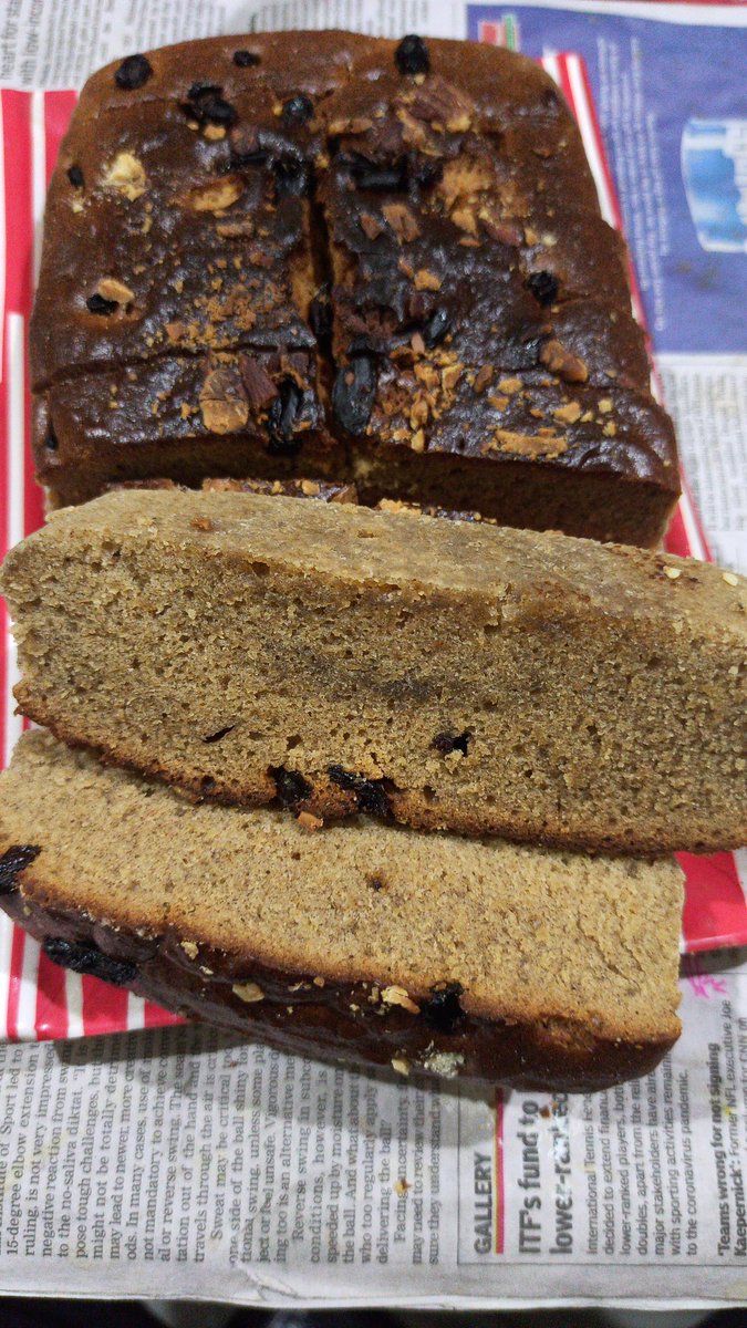 boomshankar_'s tweet photo. Banana Cinnamon Cake with Raisins and Almonds 😋
#BoomBaker
#ChefBoom https://t.co/ZKBp0U9HRs