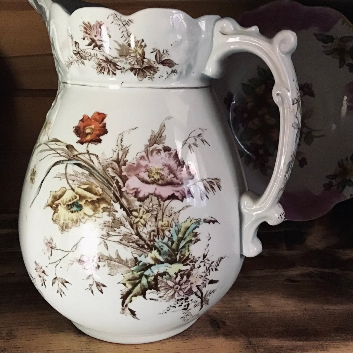 Robin Hahn On Twitter Antique Pitcher Royal Ironstone China A J Wilkinson England Victorian Transfer Decorated Fall Flowers Pattern Pottery 1890 S Https T Co Cotrhcynnc White Ceramic Fallflowerspitcher Transferwarechina Transferwarepitcher