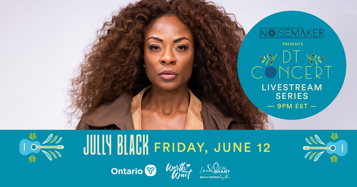 CONCERT ALERT! The powerhouse <a href="/JullyBlack/">Jully Black</a> will be performing live from the Dominion Telegraph in Paris, Ontario Friday, June 12 at 9pm EDT! 
Tickets are available at dtconcertseries.com/dt-livestream-…