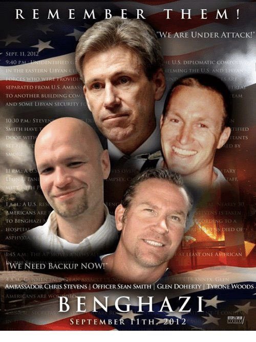 ArmedPatriot45's tweet image. It's June 10, 2020 &amp;amp; we still haven't forgotten how #KillaryClinton &amp;amp; #BarackObama abandoned #SeanSmith #GlenDoherty #TyroneWoods &amp;amp; #AmbassadorStevens &amp;amp; left them to die in #Benghazi! Their blood will be forever on your hands, @HillaryClinton &amp;amp; @BarackObama! #BenghaziAintGoingWay