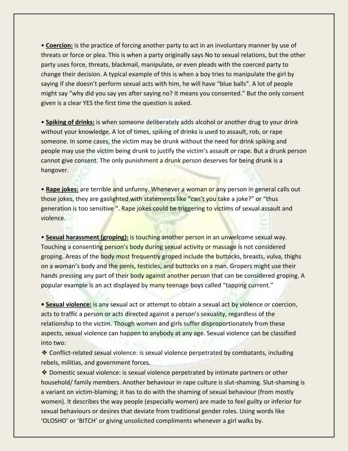 COMPSSA_UNILAG's tweet photo. An Article on Terms in Rape Culture
#StopRapingWomen
#COMPSSACARES
#SayNoToRapist https://t.co/YxPMVnjeGJ