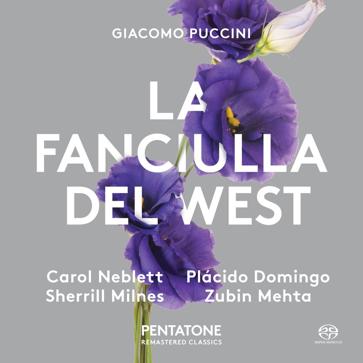 PaoloLocatelli's tweet photo. Un'incisione ormai storica e, direi, tra le più riuscite di quest'opera, in versione (ottimamente) rimasterizzata. Qualità super by #Pentatone. #LaFanciullaDelWest #Mehta #Domingo #Neblett #Milnes https://t.co/Puk9CrCSZf