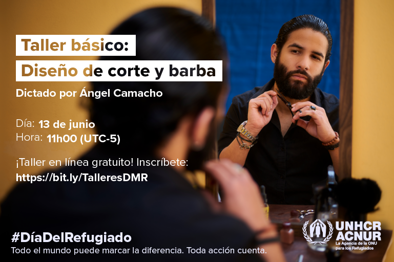 Si durante la cuarentena a ti también te creció el pelo de forma descontrolada, ¡este taller online es para ti! 

Ángel, de Venezuela, te enseñará cómo cortar tu cabello y barba ✂️🧔🏽. #DíadelRefugiado

🗓 Sábado 13 de junio.
⏰ 11h00

Inscríbete👉🏽 bit.ly/TalleresDMR