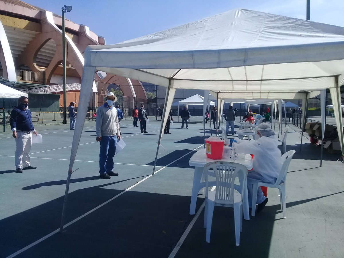 FuerzaObreraEC's tweet photo. Inició las tomas de las pruebas rápidas con gran concurrencia de los agremiados del #AFUT. El compañero #PatricioPadilla da a conocer en la entrevista en vivo con la @SoloNoticias593 que esto se da gracias a la coordinación con el @MunicipioCuenca y apoyo de @pedropalaciosu https://t.co/YEsEd9ryE5
