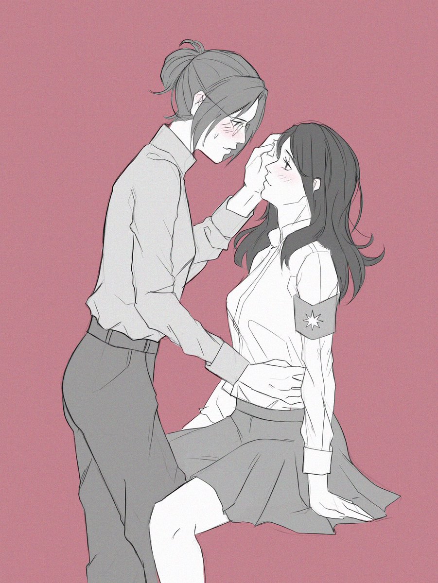AlysiusArt's tweet photo. Pieck/Hanji sketch bc I’m an intellectual 
#aot129 got me imagining things

#ピーク・フィンガー #ハンジ・ゾエ https://t.co/dLzVzlwtA7