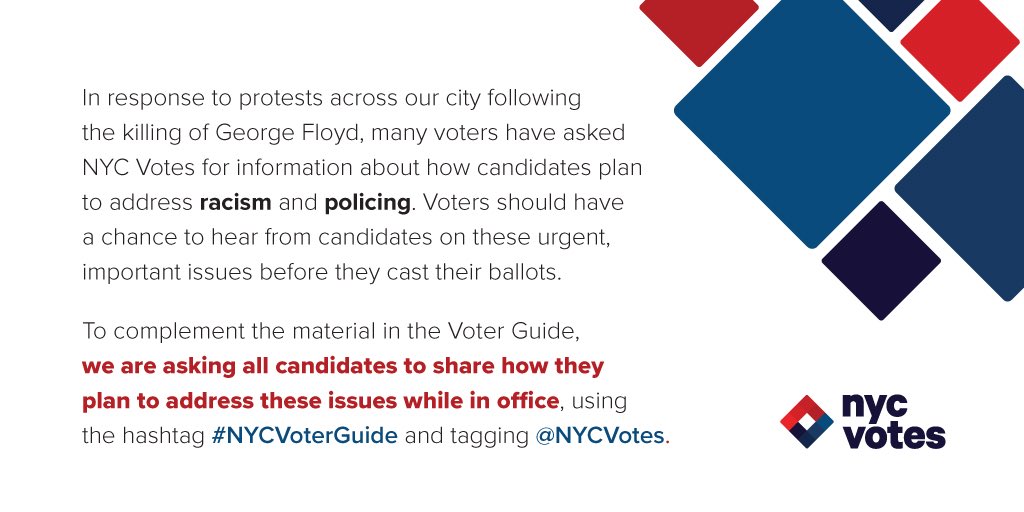 Our statement to all candidates running in this month's primaries. #NYCVoterGuide