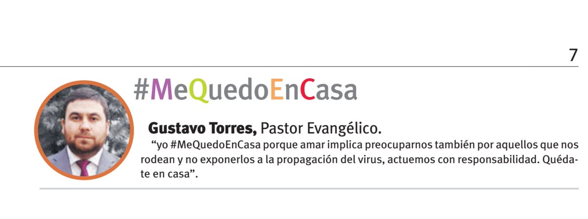 #DiariodeConcepcion <a href="/DiarioConce/">Diario Concepción</a> Amar implica preocuparnos también por aquellos que nos rodean y no exponerlos a la propagación del virus, actuemos con responsabilidad. #QuedateenCasa 
#GustavoTorres  #PastorEvangélico