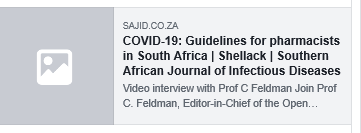 sasocp's tweet photo. SASOCP  is ecstatic to share our article published today in the SAJID. COVID-19: Guidelines for pharmacists in South Africa.
A truly fantastic collaboration between many pharmacists. 
https://t.co/yIHh57pMsv
A PROUD DAY FOR SASOCP https://t.co/W3vataP8bd
