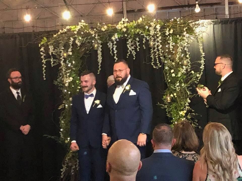 Parrow_'s tweet image. 7 years ago you took a chance on a scared closeted guy when everyone said Don’t!3 years ago I asked you to be my husband! 3 months ago you married me pandemic and all. You never once asked me to come out instead held my hand being strong when couldn’t. #HappyAnniversary #Iloveyou