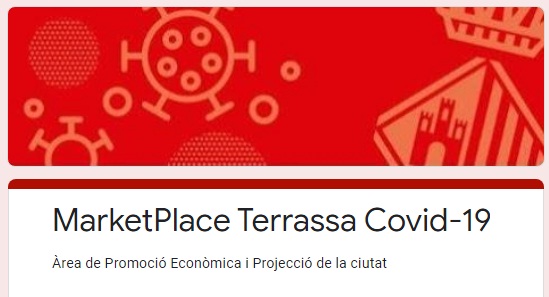 Trsempresa's tweet photo. L'@ajterrassa i @accio_cat impulsen l'espai virtual #Marketplace #Terrassa #Covid-19 https://t.co/5lASQi7EZb amb l'objectiu de coordinar oferta i necessitats per donar resposta a l'actual crisi sanitària del #coronavirus. 

⏩ Participa-hi! https://t.co/dV50p26Dpq
@Orbital40 https://t.co/Bh9g8F1SvJ