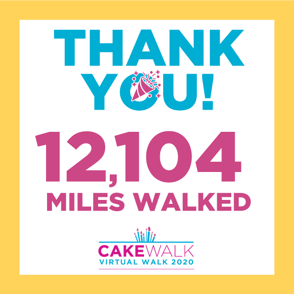 A huge thank you to everyone who participated in this year's virtual CakeWalk! We can't thank everyone enough for the steps you took (literally) to support Birthday Wishes in our mission to provide birthday joy to a homeless child on their special day. #birthdaysmatter