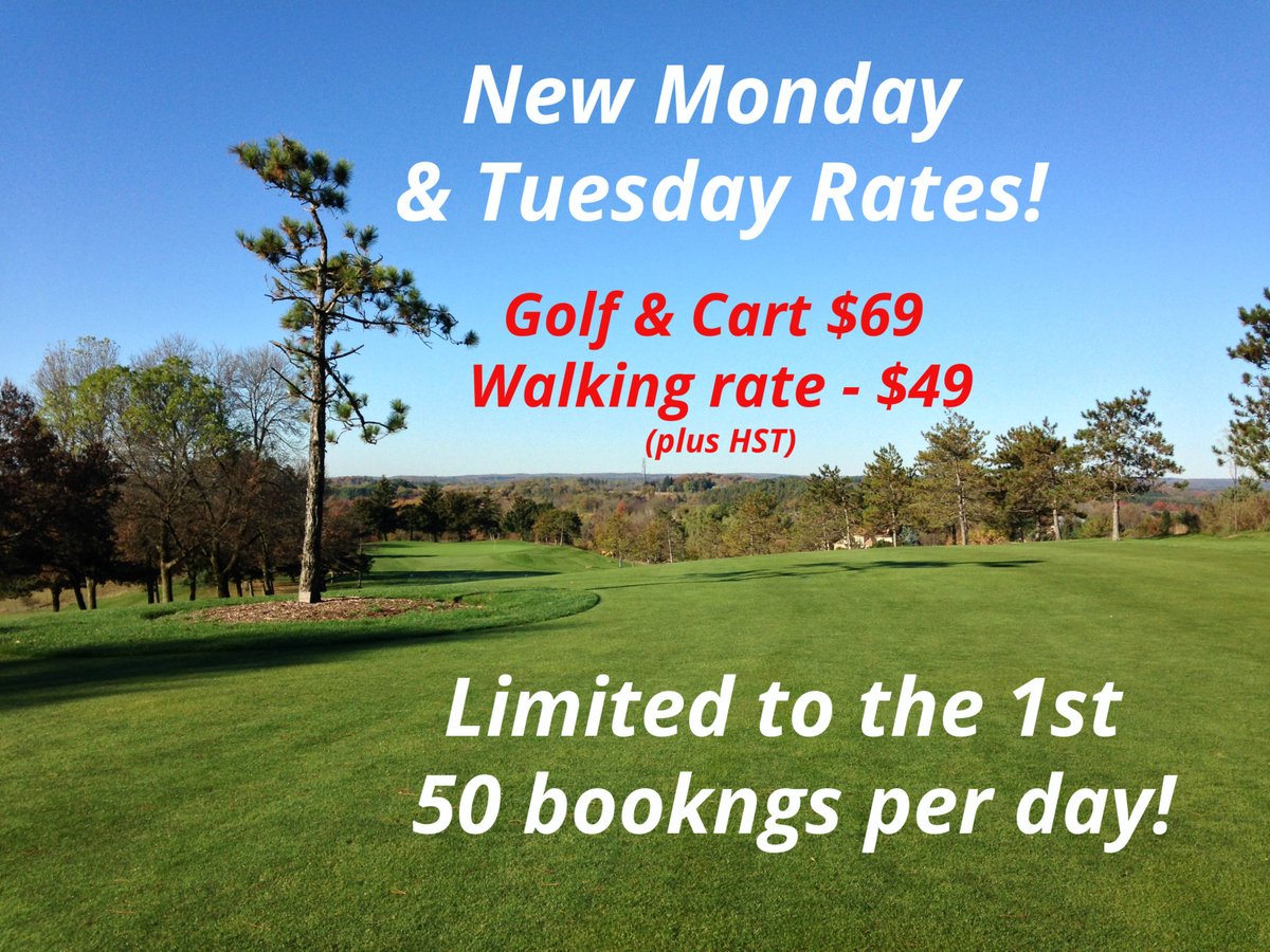book online at gleneaglegolf.com or 
call 905-880-0131x232
Don't miss out on these savings!
