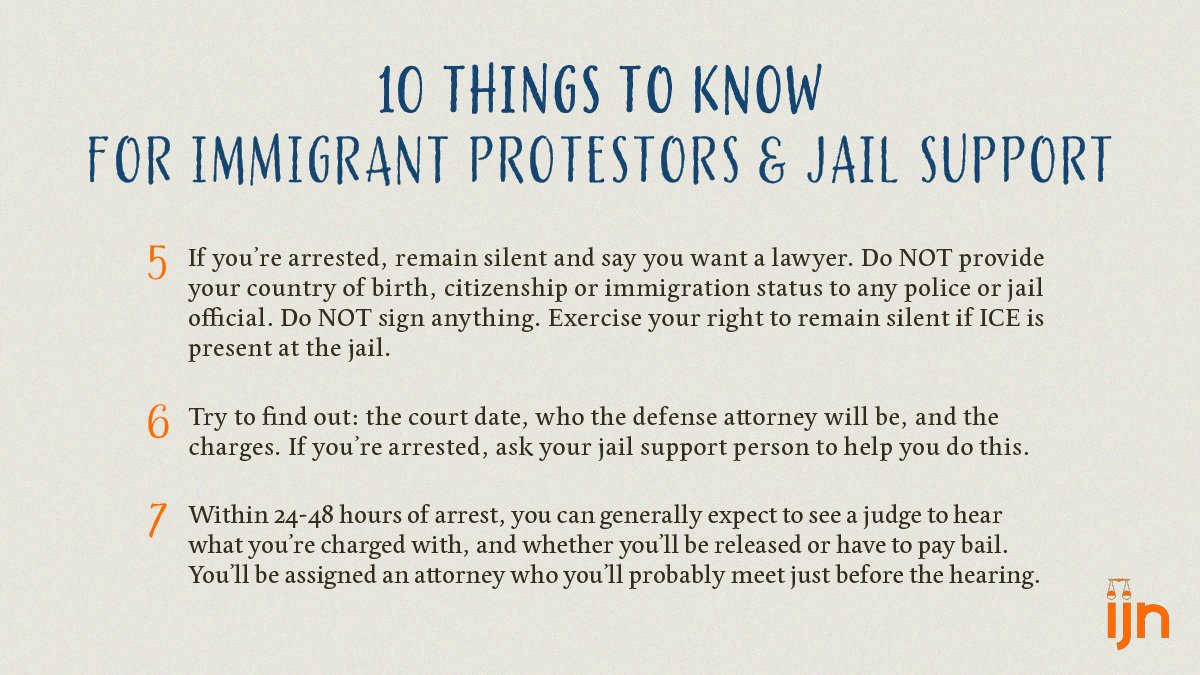 ImmJustice's tweet photo. This moment calls all of us into action. There are many ways show up in solidarity with #BlackLivesMatter and against state violence. 

If you decide to protest in the streets or participate in jail support, here are some things to keep in mind. 

https://t.co/pvYhQ5WQTL https://t.co/Lkn1x3eNXE