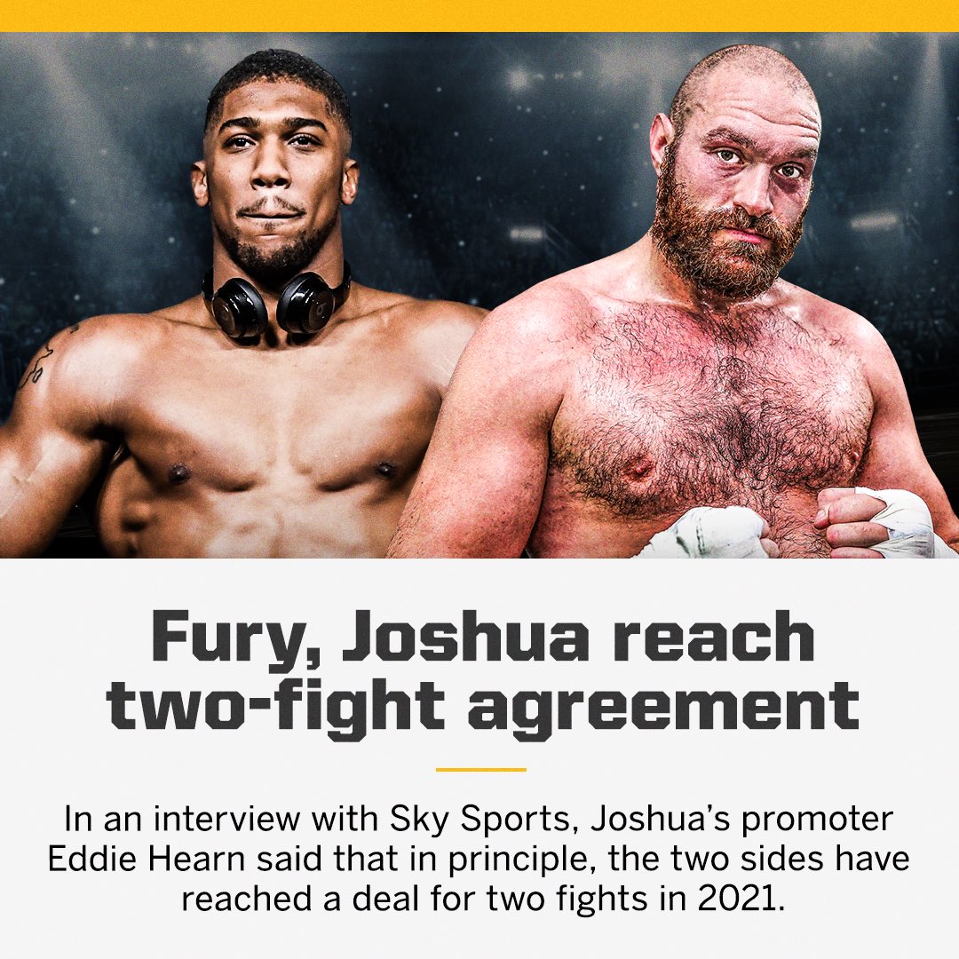 ESPNRingside's tweet photo. Boxing will crown an undisputed heavyweight champion in 2021, promoter Eddie Hearn tells @SkySports. https://t.co/OPUbAY4Fkx