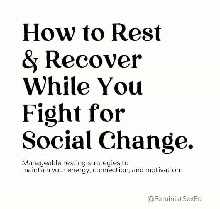 The fight is long. The stress response is real. Taking good care is vital.