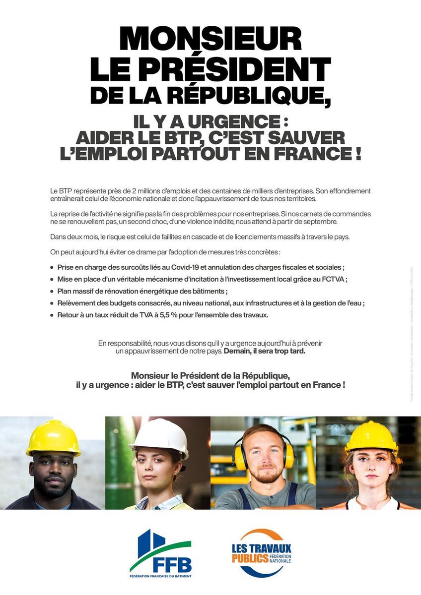 FFB 59/62 (@ffbnpdc) on Twitter photo Monsieur le PRESIDENT de la République <a href="/EmmanuelMacron/">Emmanuel Macron</a>
IL Y A 🏗⚠️URGENCE ⚠️🏗 😬😬😬
#btp #ffb Monsieur le PRESIDENT de la République <a href="/EmmanuelMacron/">Emmanuel Macron</a>
IL Y A 🏗⚠️URGENCE ⚠️🏗 😬😬😬
#btp #ffb