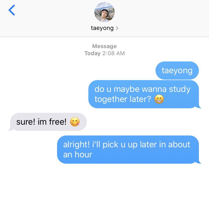 time skips and they go on a study date cuz we aint forgetting these fools are college students